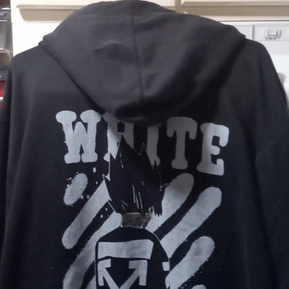 Black Hoodie with Graphic Hit on Back. - Picture 3 of 12